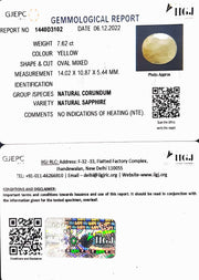 7.62/CT Natural Ceylonese Pukhraj with Govt Lab Certificate-4551